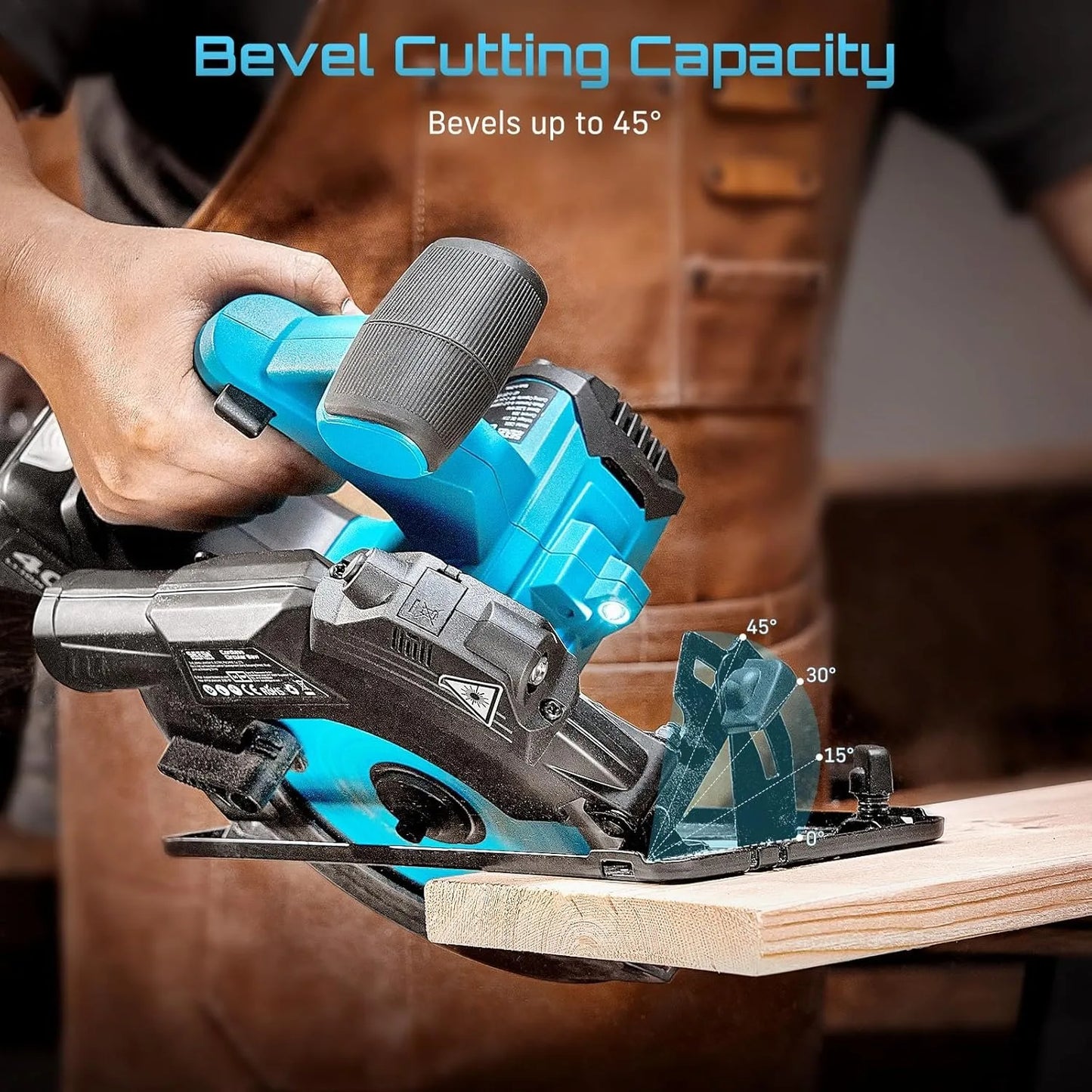 Seesii Cordless Circular Saw 5200 RPM for Precise Wood Cutting