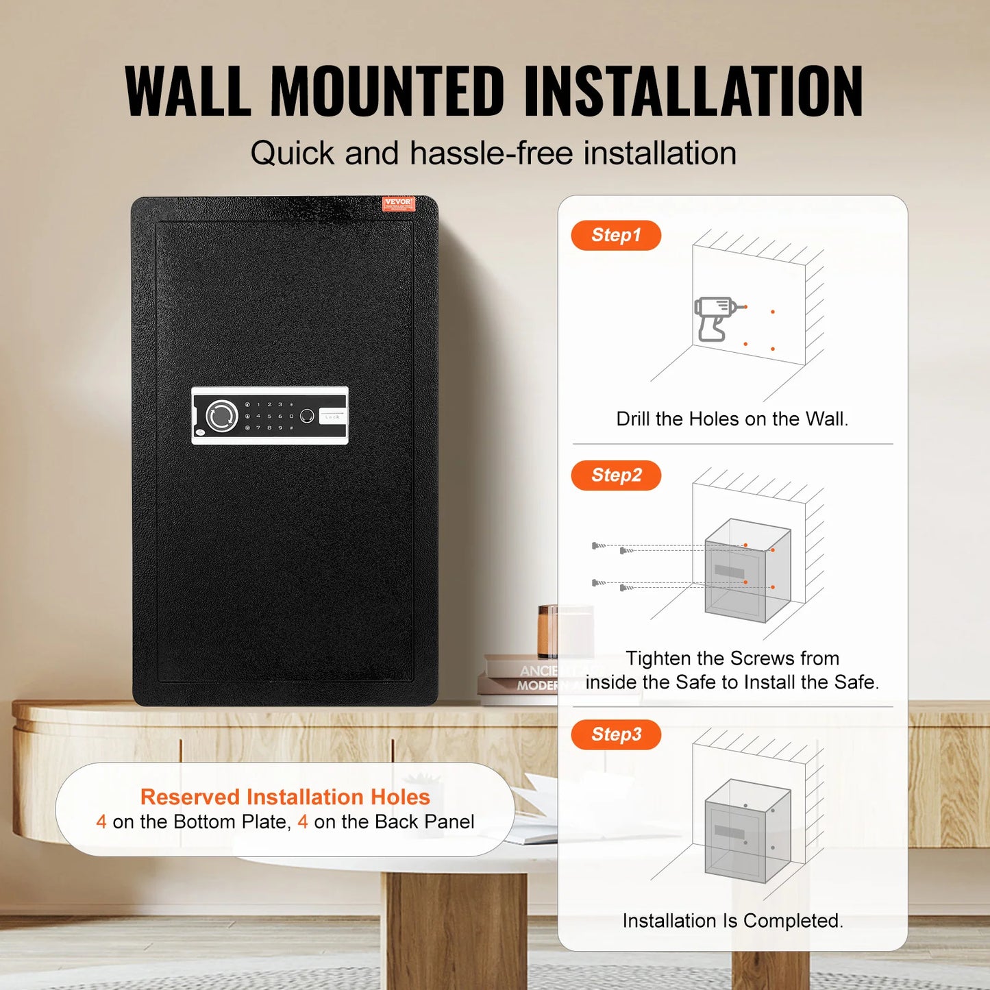 SucceBuy Safe Box With Key Lock Password And Fingerprint