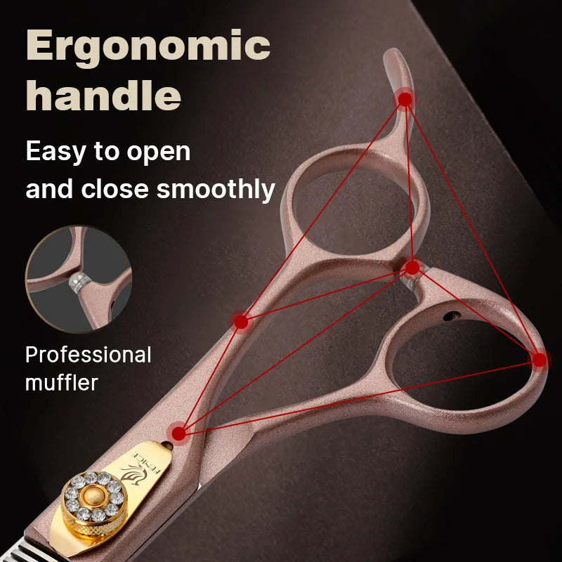 Fenice JP440C Steel Pet Thinning Scissors 35 Percent Professional