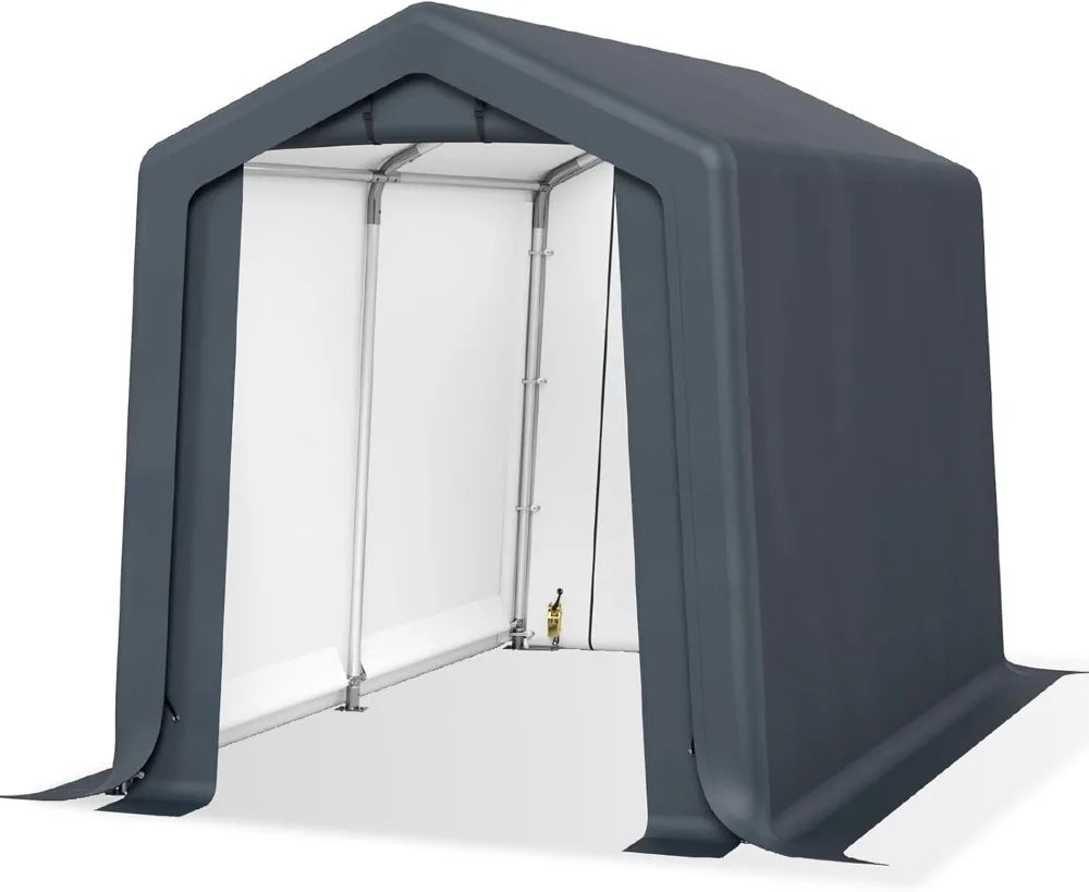 Outdoor Storage Shed Carport Heavy Duty with Roll Up Doors