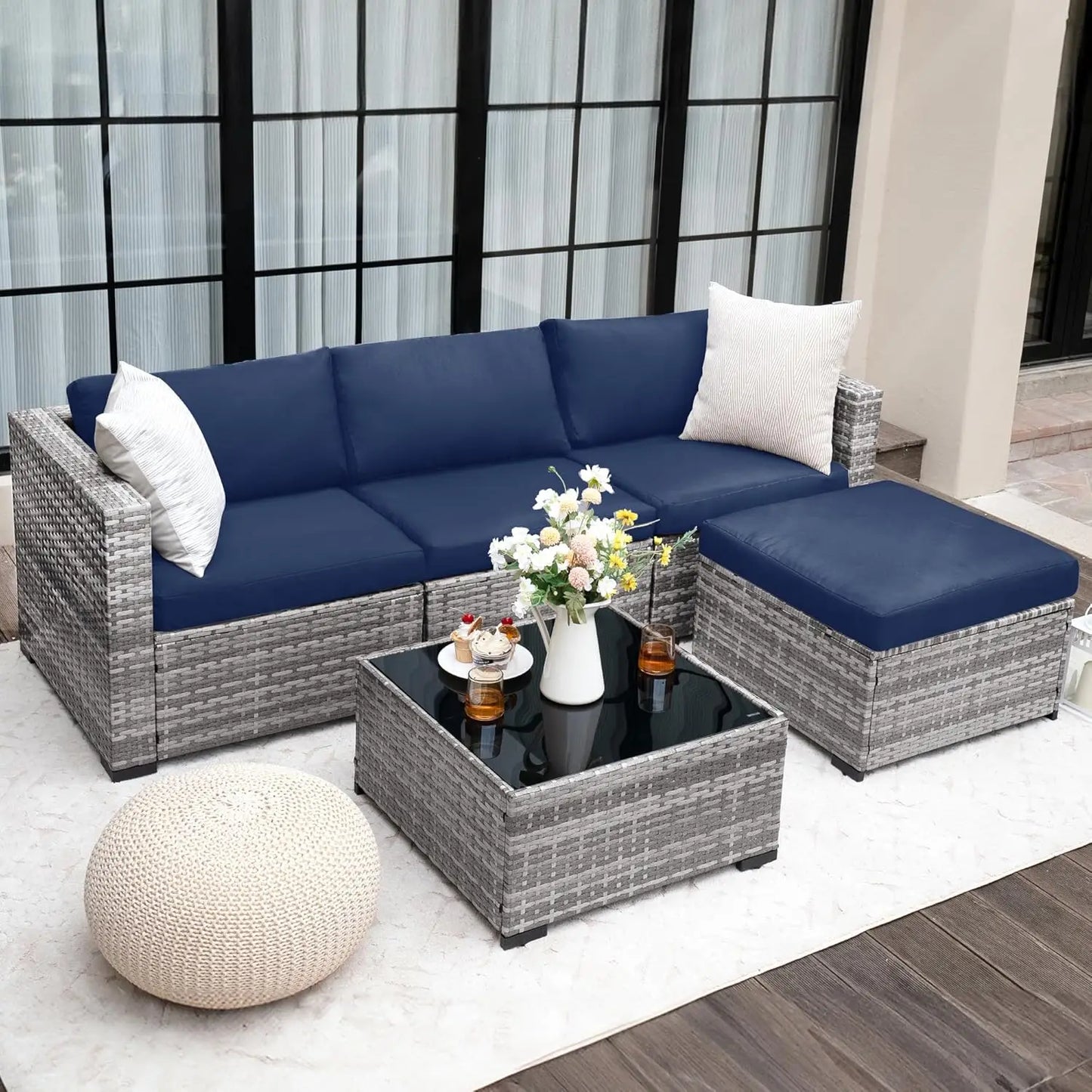 Modular Outdoor Patio Sectional Sofa Set For All Weather
