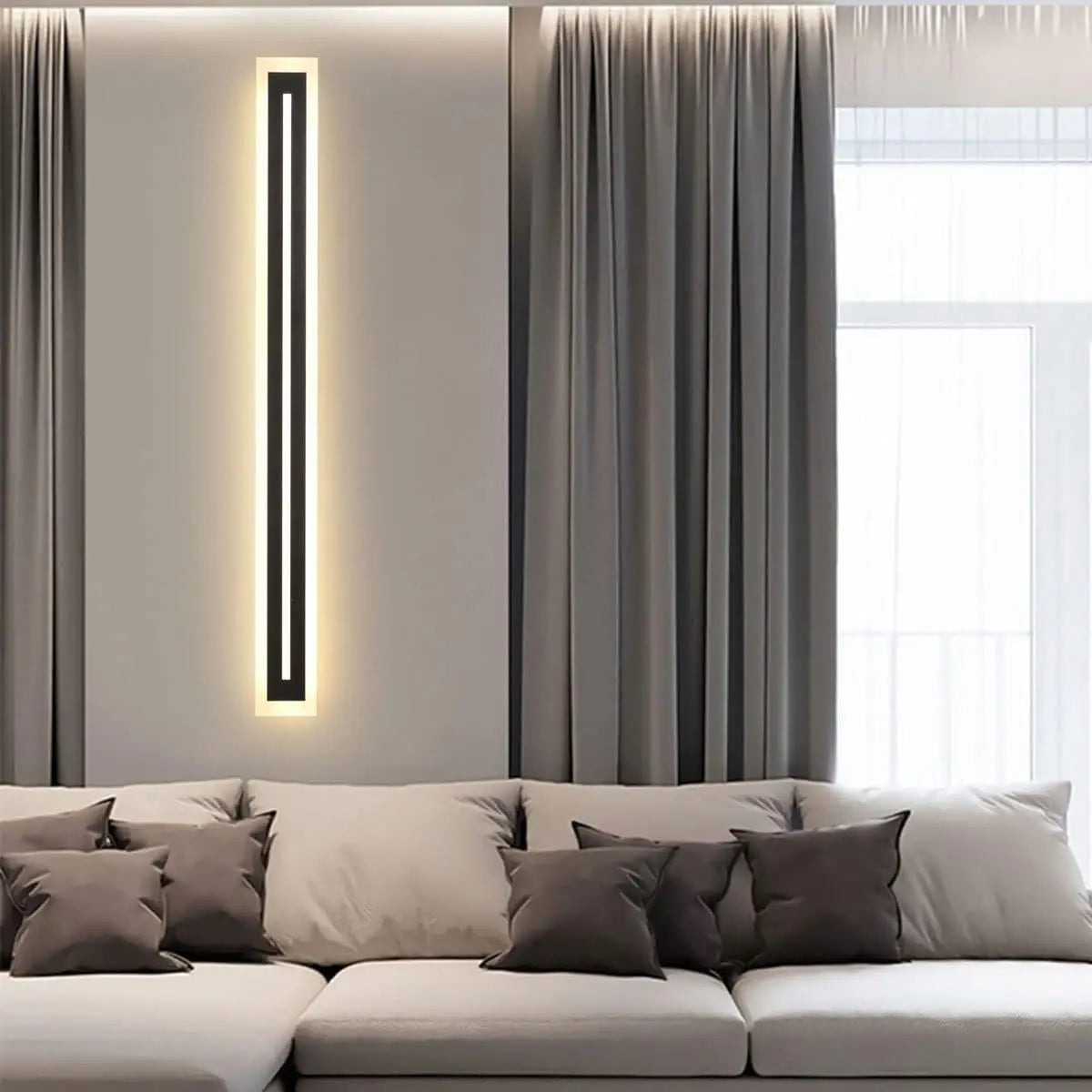 Outdoor LED Wall Sconce Long Strip Light Modern IP67 Frosted Acrylic