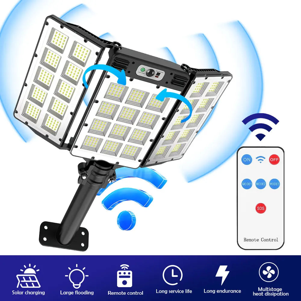 Solar Powered LED Flood Lights Outdoor 800LED Motion Sensor IP66
