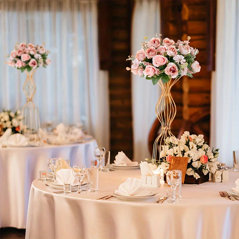 Modern Metal High Vases For Wedding Centerpieces And Home Decor