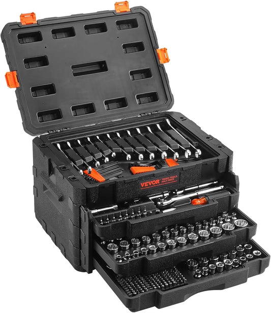 Mechanics Tool Set and Socket Kit 450 Pcs SAE Metric