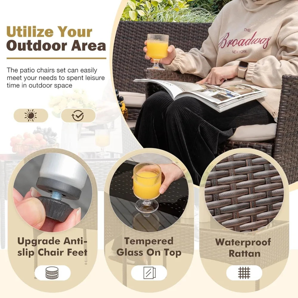 Outdoor Patio Furniture Sets Rattan Chair Wicker Set