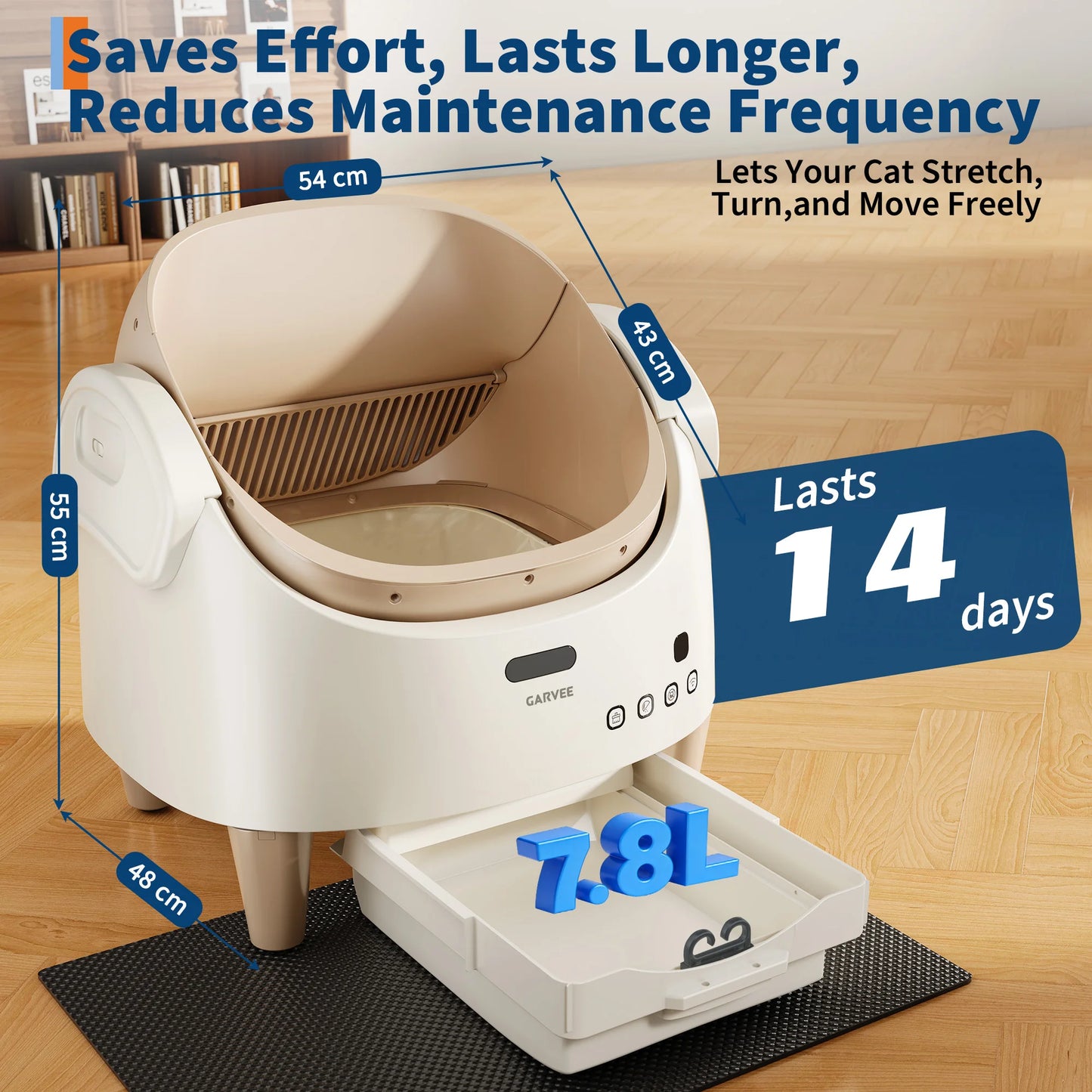 HiMISS Self-Cleaning Smart Litter Box App Controlled Odor-Free