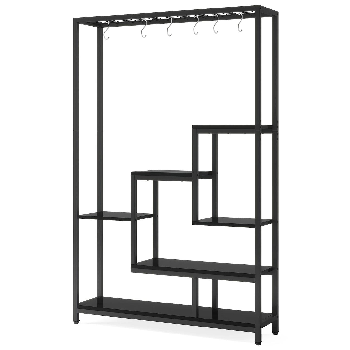 Tribesigns 5-Tier Tall Indoor Plant Stand With Hooks