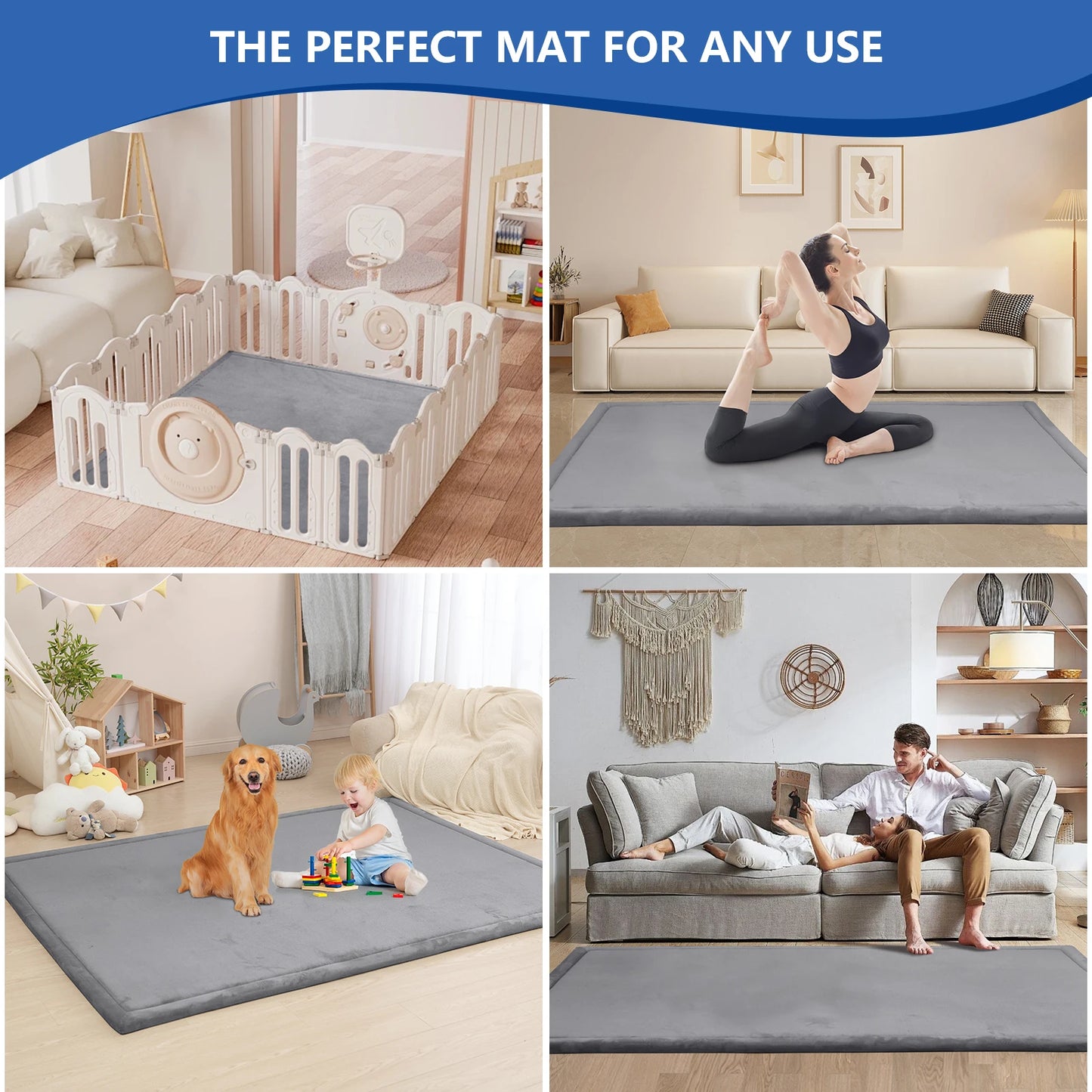 Huloo Sleep Tatami Baby Play Mat Non Slip Crawling Rug