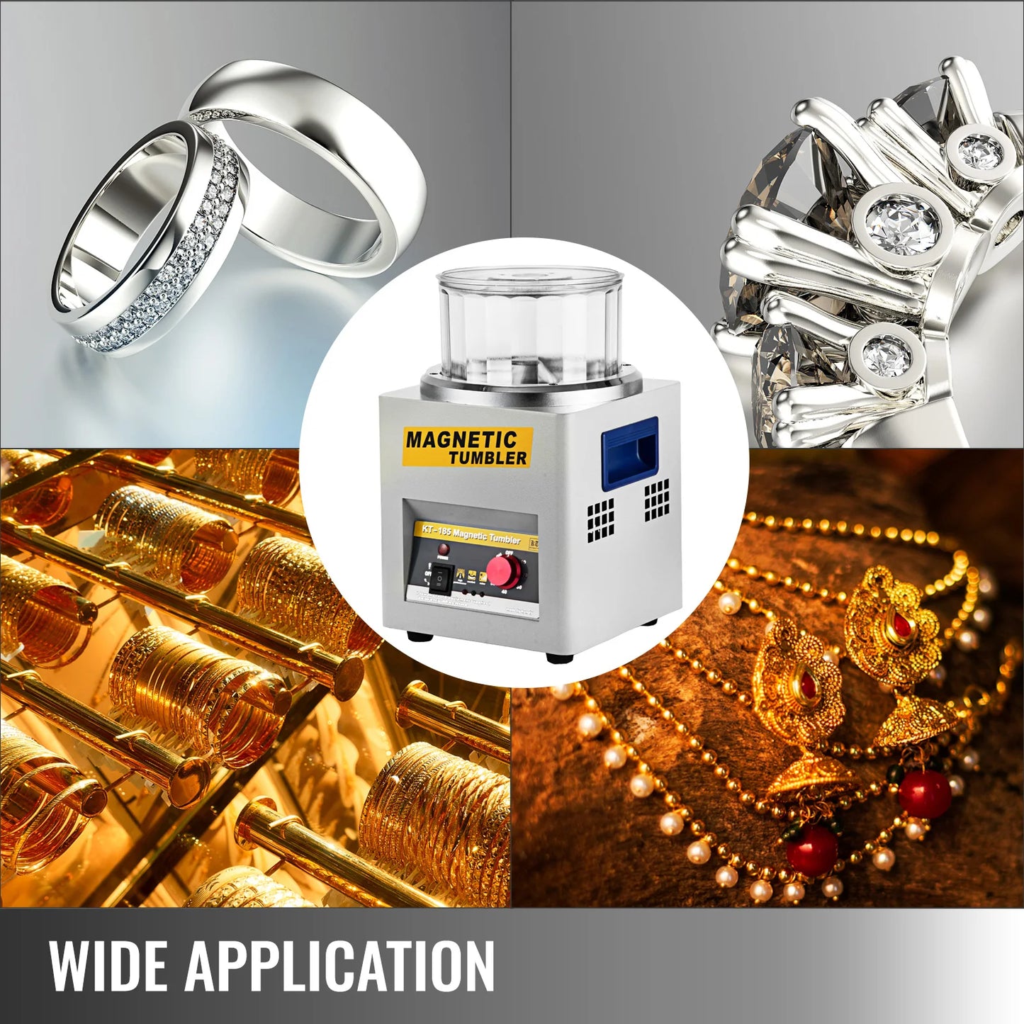 SucceBuy KT185 Magnetic Tumbler Jewelry Polisher For Metal Finishing