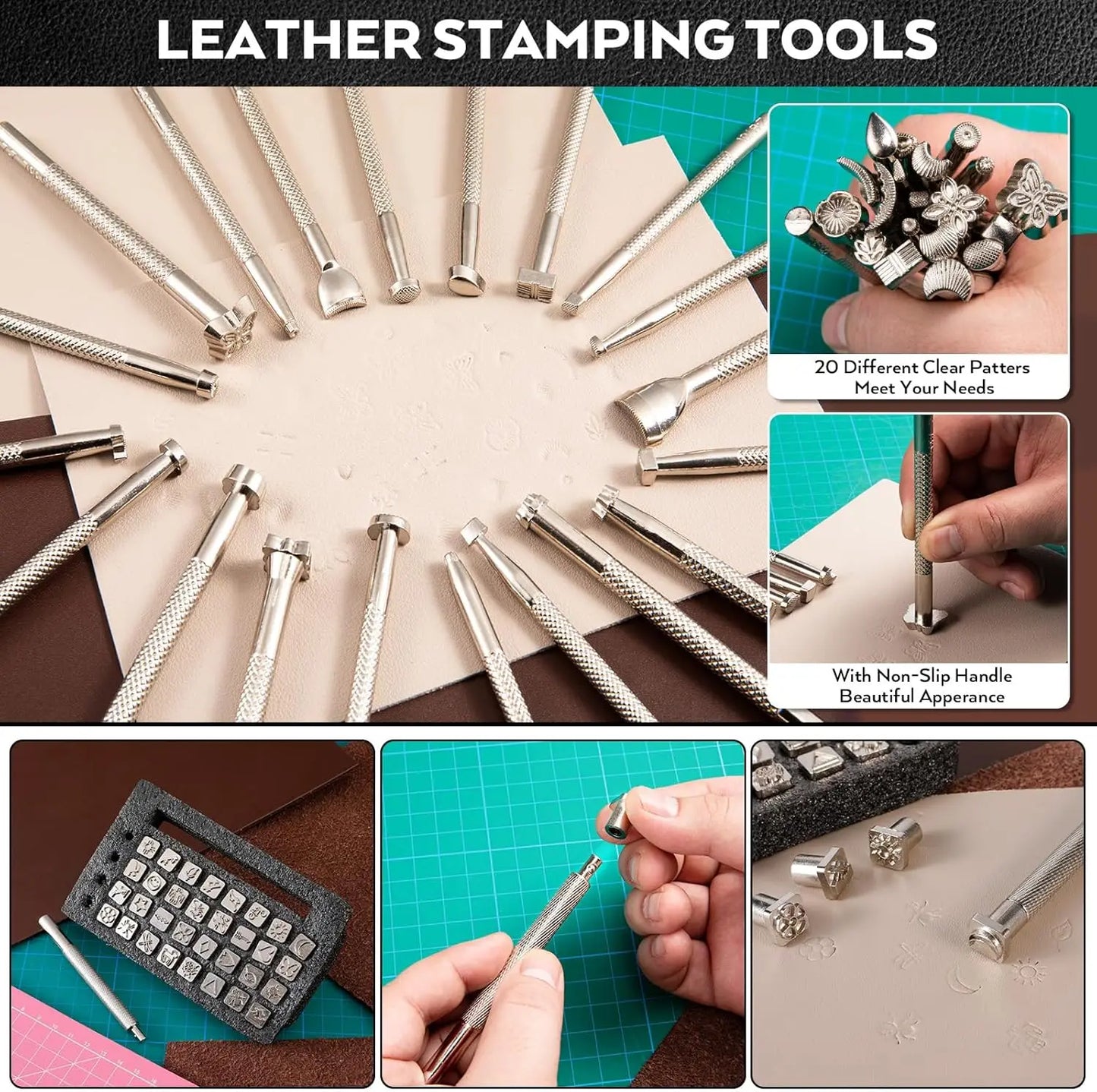 Leather Craft Tool Kit Storage Bag for Stamping and Carving