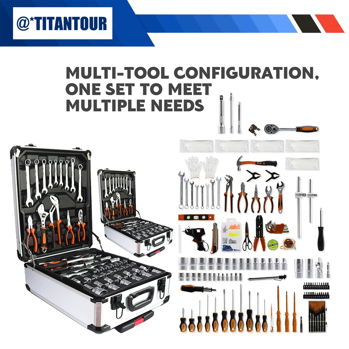 999-Piece Professional Industrial Repair Tool Set for Home and Automotive