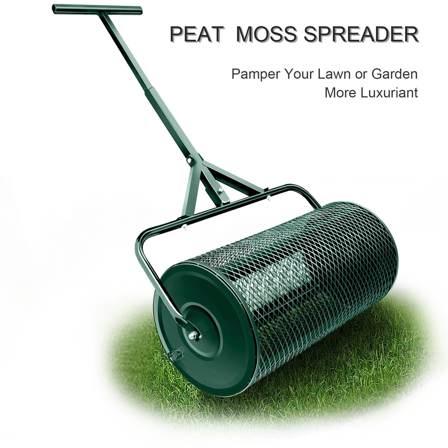 T Shape Handle Compost Peat Moss Metal Mesh Manure Spreader