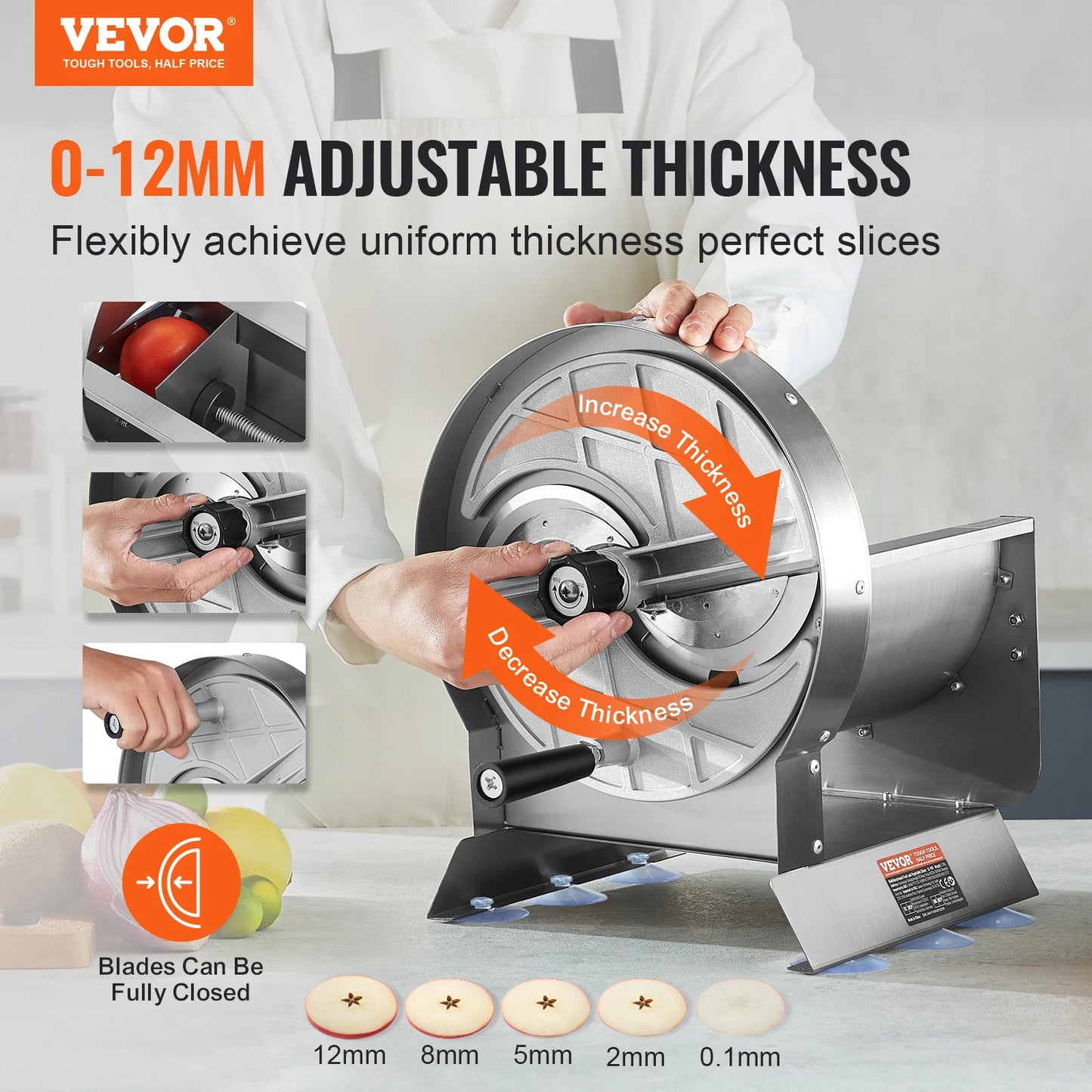 VEVOR Manual Vegetable Fruit Slicer For Commercial Use