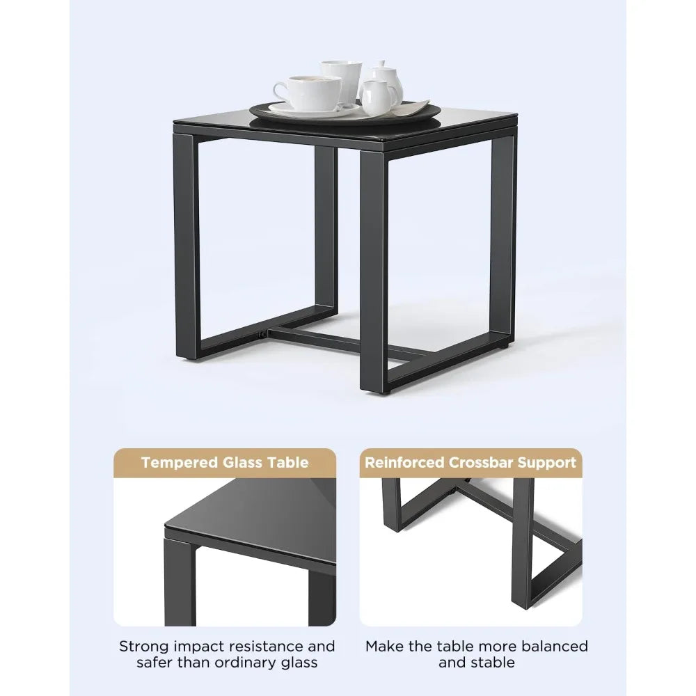 Outdoor Patio Furniture Set Rocking Bistro Rattan Coffee Table