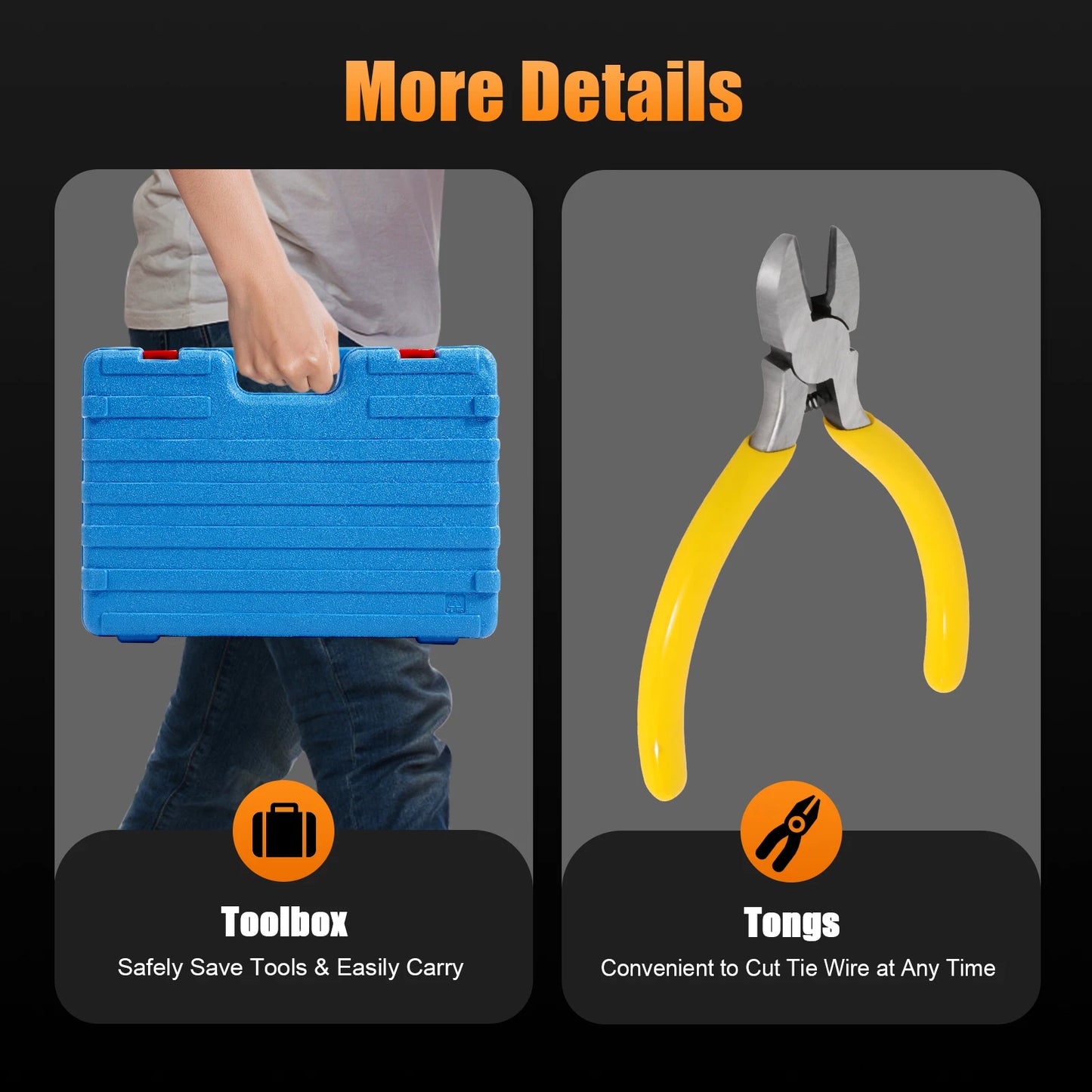 Automatic Handheld Rebar Tying Tool 12V Battery Powered for Construction