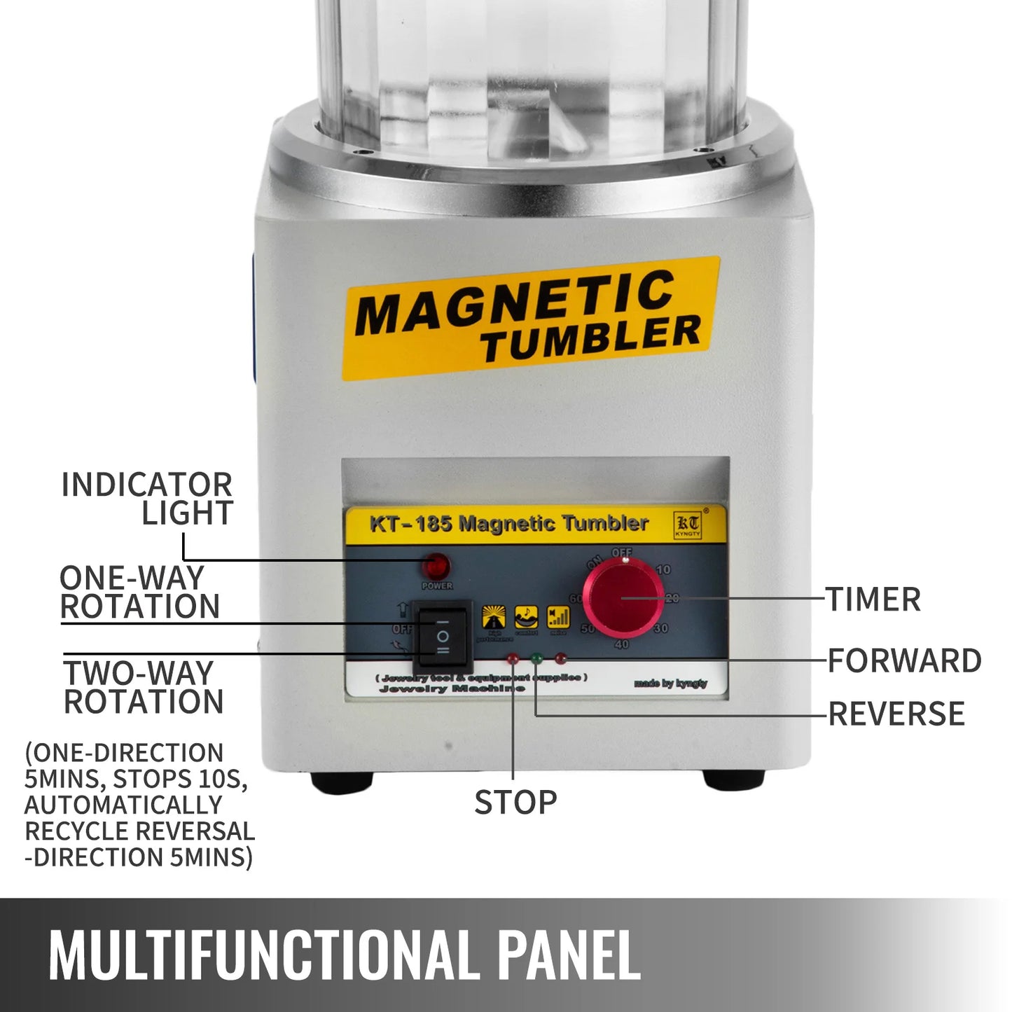 SucceBuy KT185 Magnetic Tumbler Jewelry Polisher For Metal Finishing