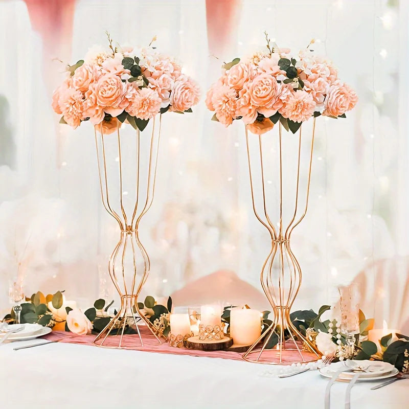 Modern Metal High Vases For Wedding Centerpieces And Home Decor