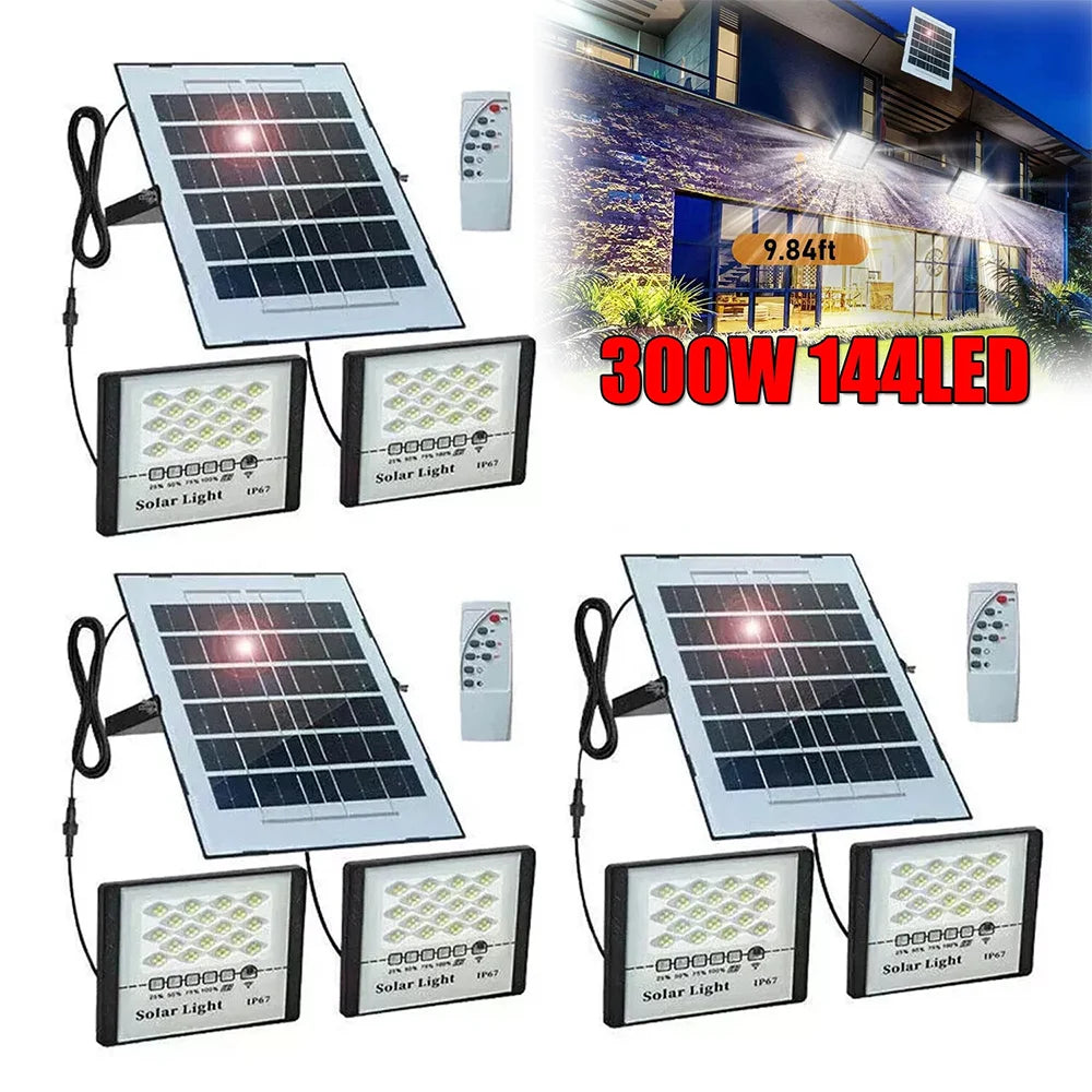 Solar LED Street Light 300W Flood Lamp for Outdoor Use