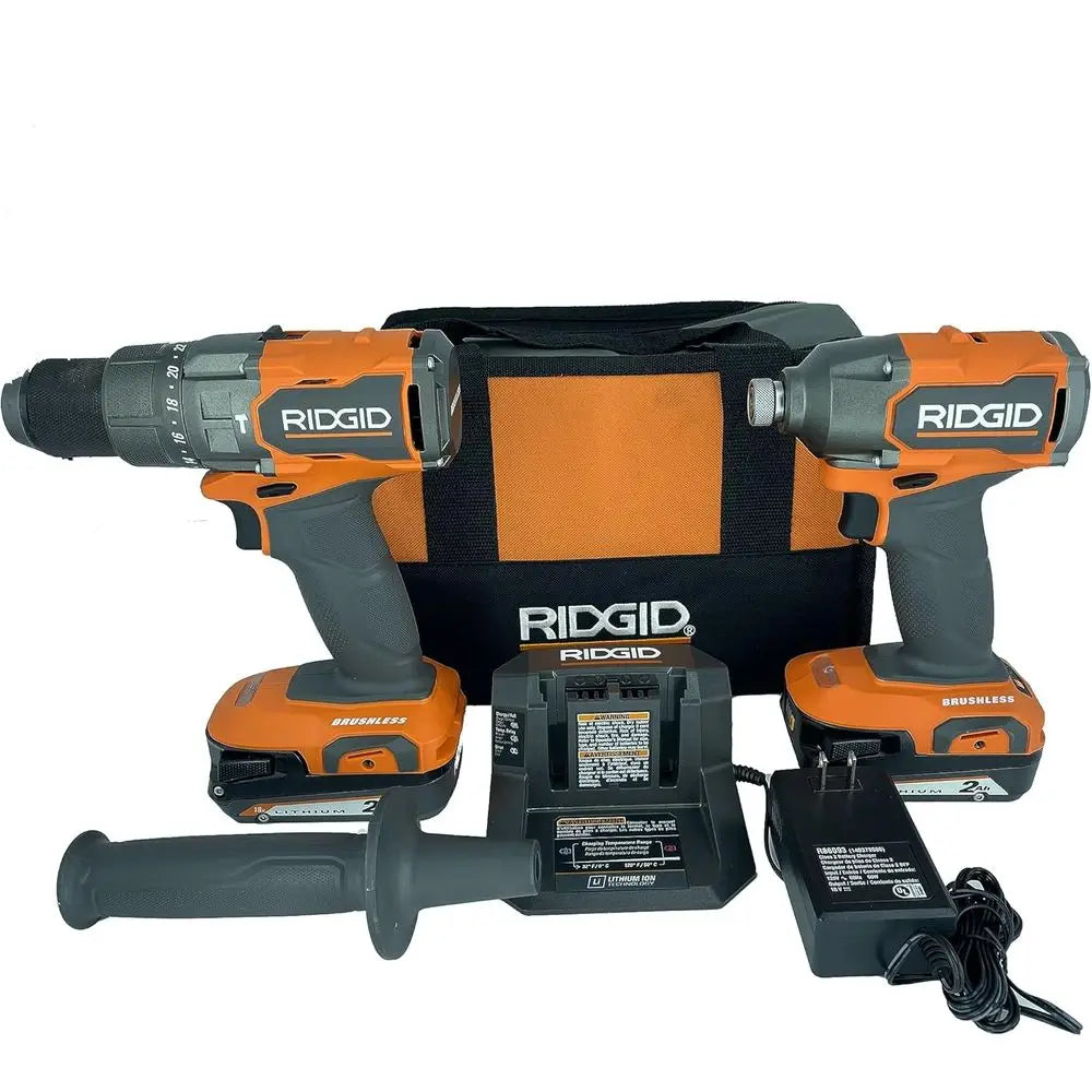 18V Cordless Drill and Impact Driver Kit With 2.0Ah Batteries