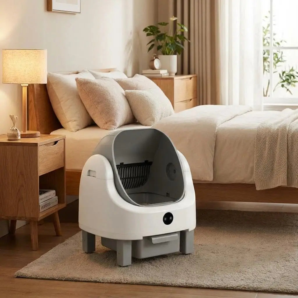 HiMISS Automatic Self-Cleaning Litter Box With Open-Top App Control