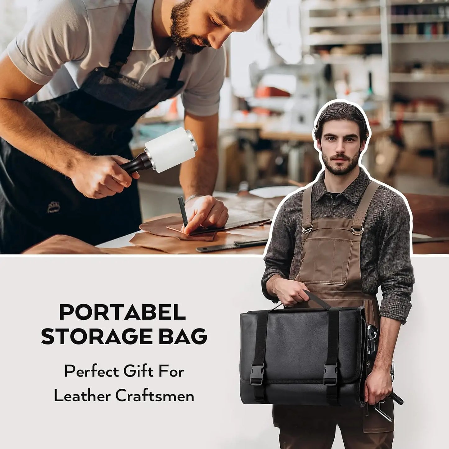 Leather Craft Tool Kit Storage Bag for Stamping and Carving