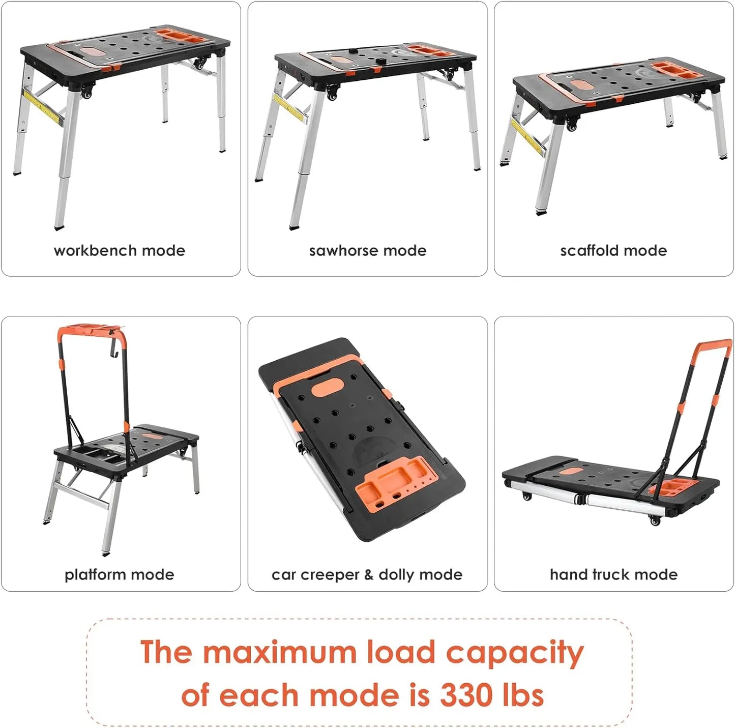 7 In 1 Portable Workbench For Garage Multifunction Folding Table