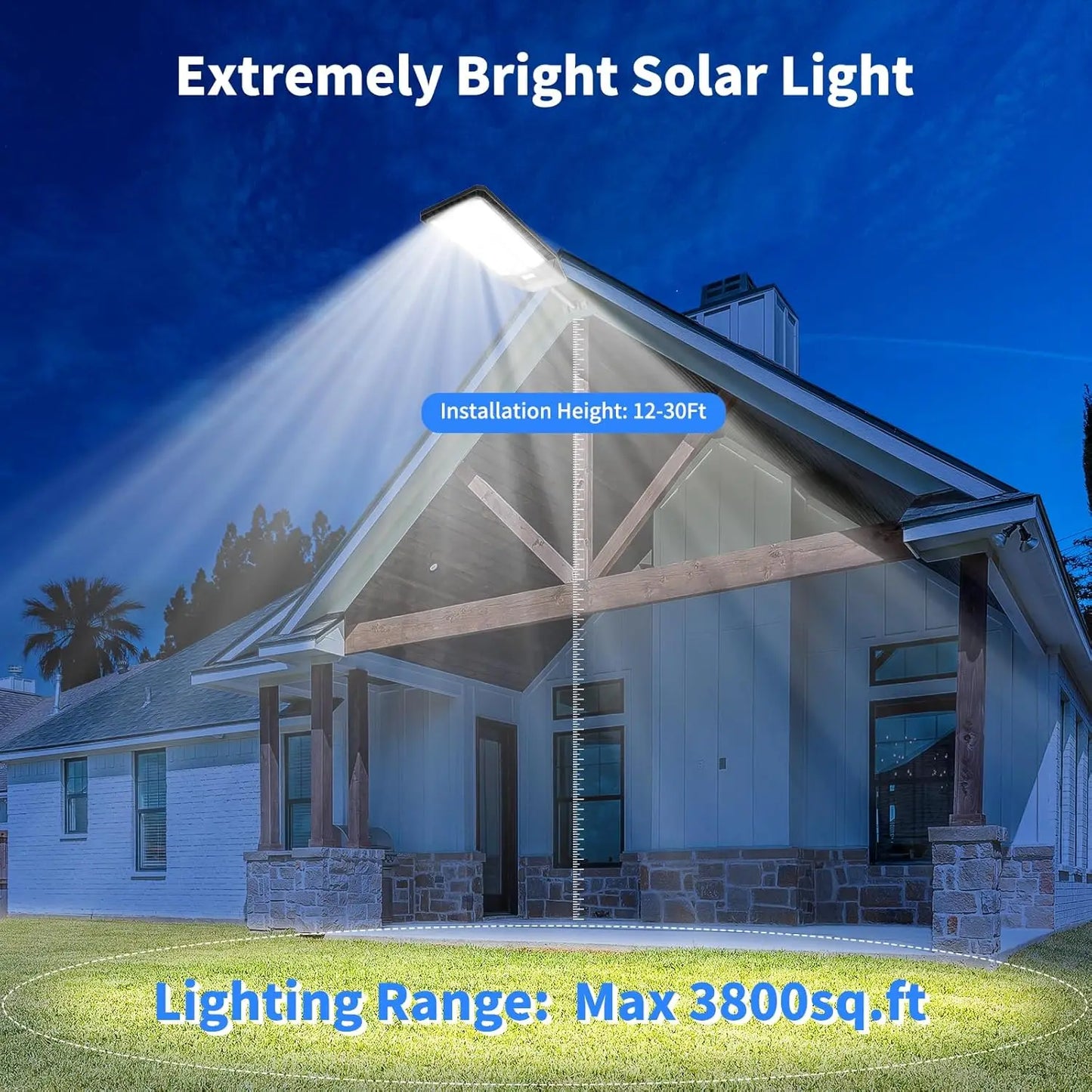 Outdoor Solar Street Light Dusk To Dawn LED Motion Sensor