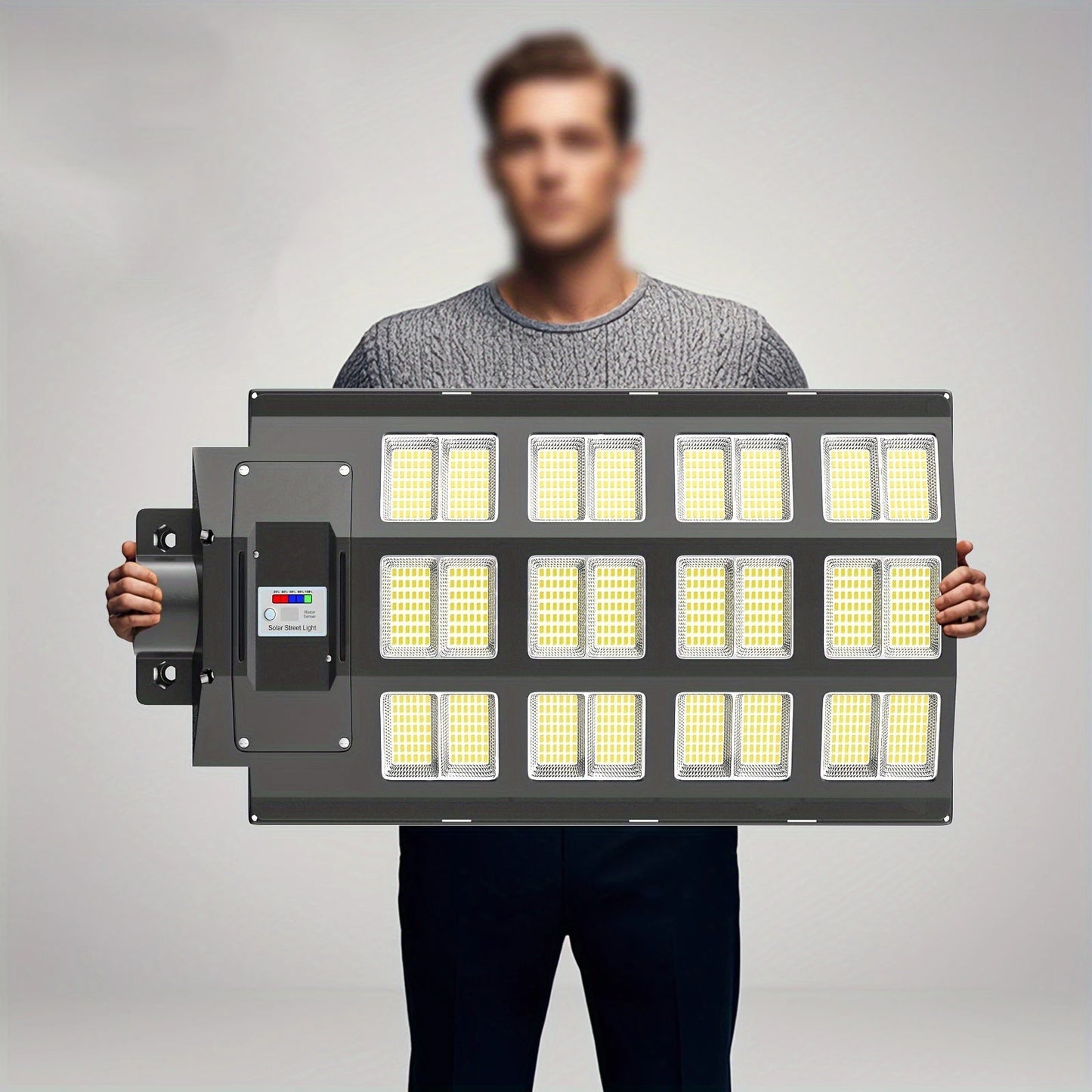 KIQUNE 5000W Solar Street Light With Motion Sensor Remote Control