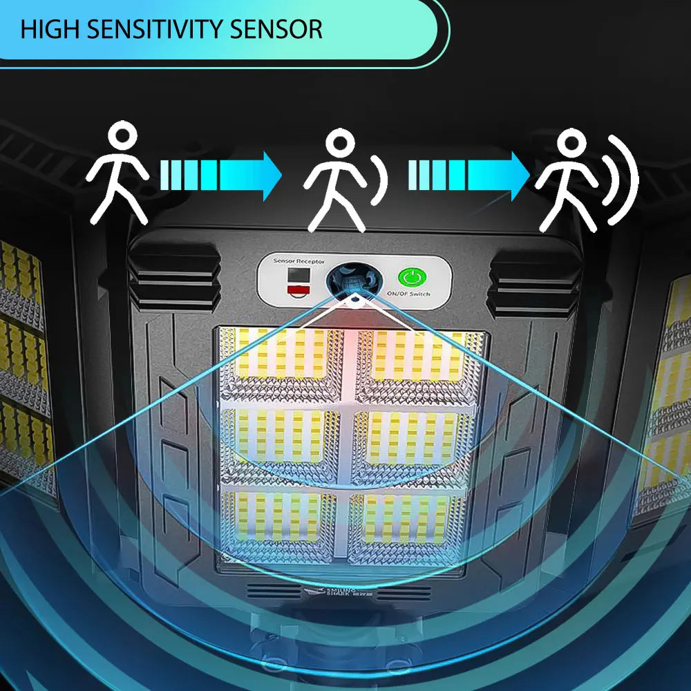 Solar Powered LED Flood Lights Outdoor 800LED Motion Sensor IP66