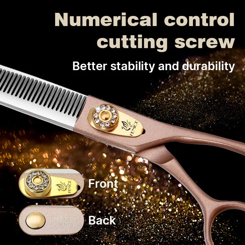 Fenice JP440C Steel Pet Thinning Scissors 35 Percent Professional