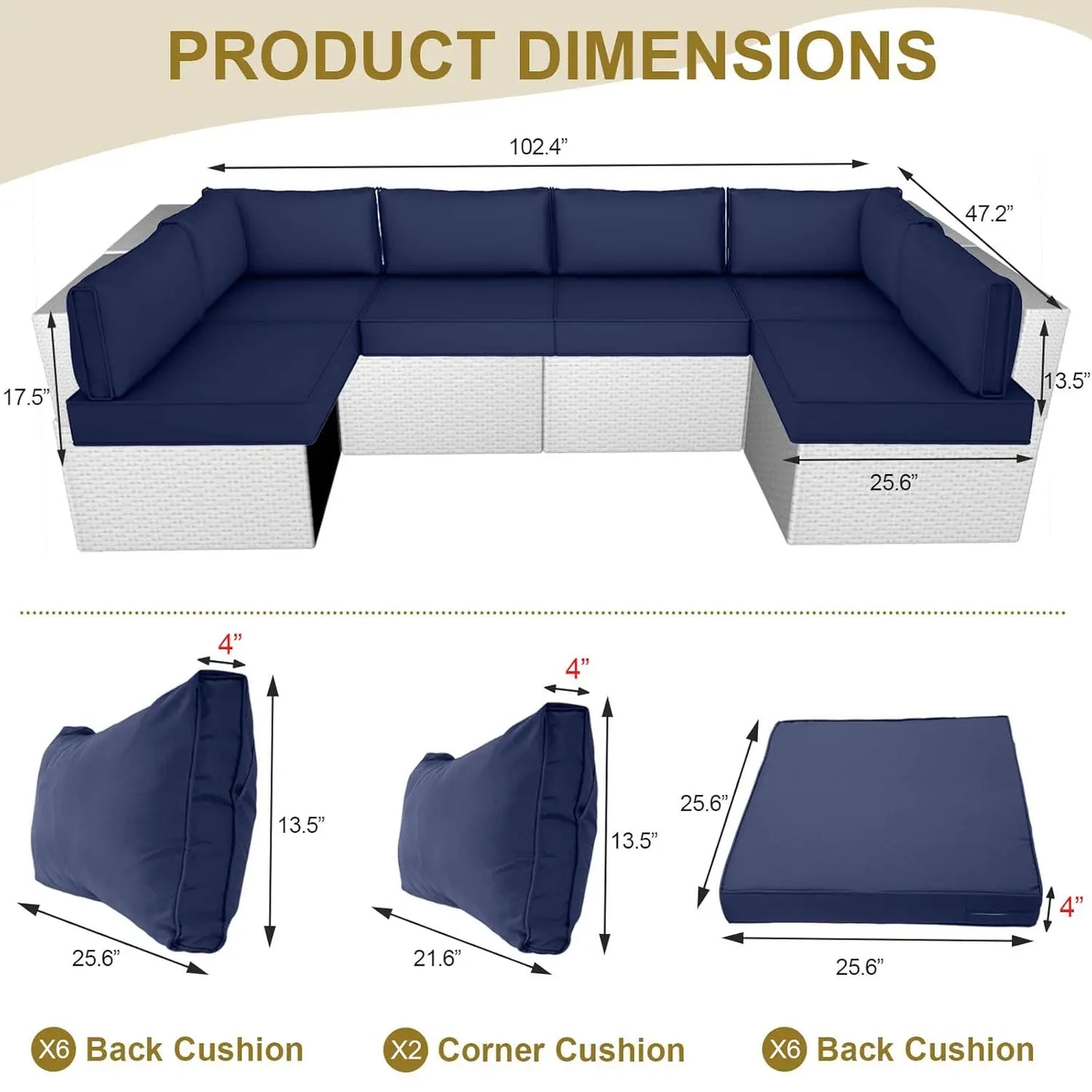 Outdoor Replacement Cushions For Patio Furniture Water Resistant
