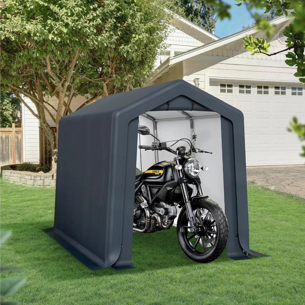 Outdoor Storage Shed Carport Heavy Duty with Roll Up Doors