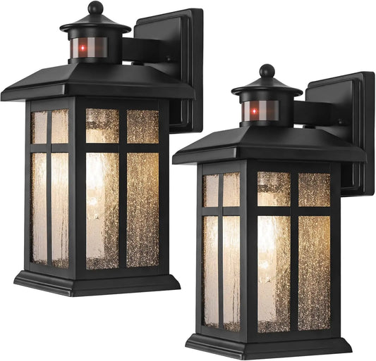 Outdoor Motion Sensor Wall Lights Two Pack Dusk To Dawn
