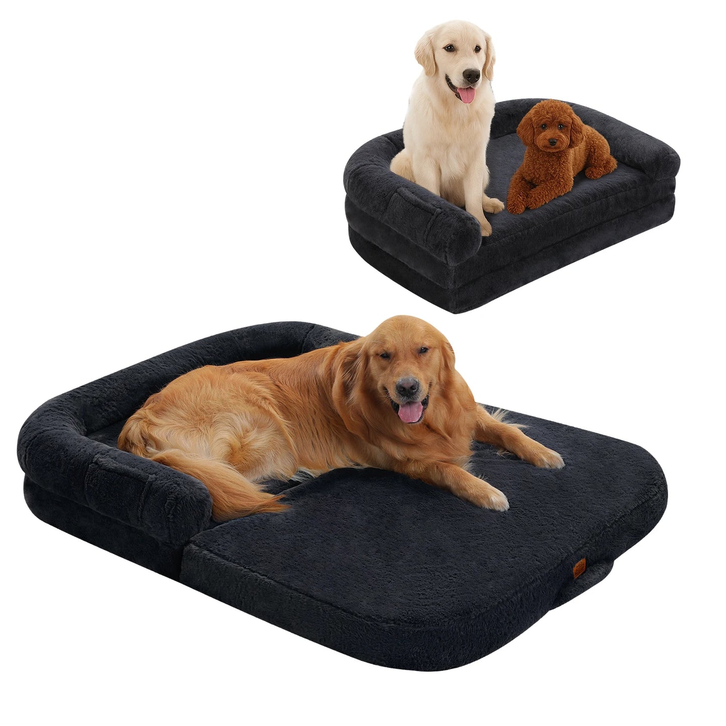 PAWZ Road Foldable Dog Bed Plush With Non Slip Bottom