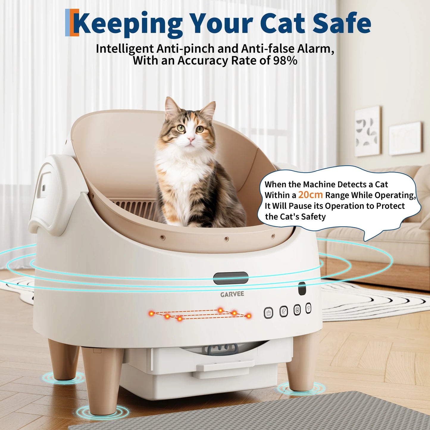HiMISS Self-Cleaning Smart Litter Box App Controlled Odor-Free