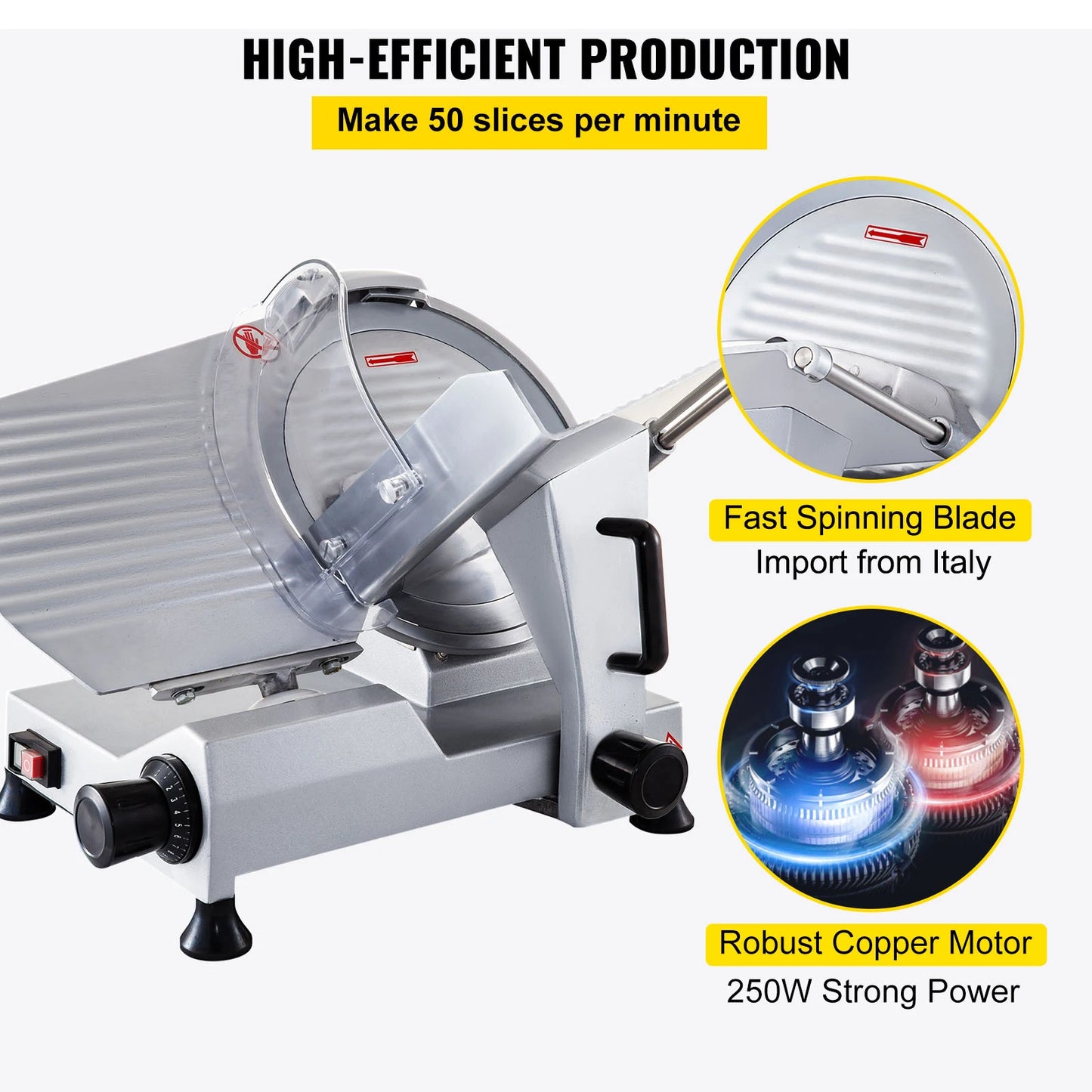 SucceBuy 320W Electric Meat Slicer For Deli And Cheese