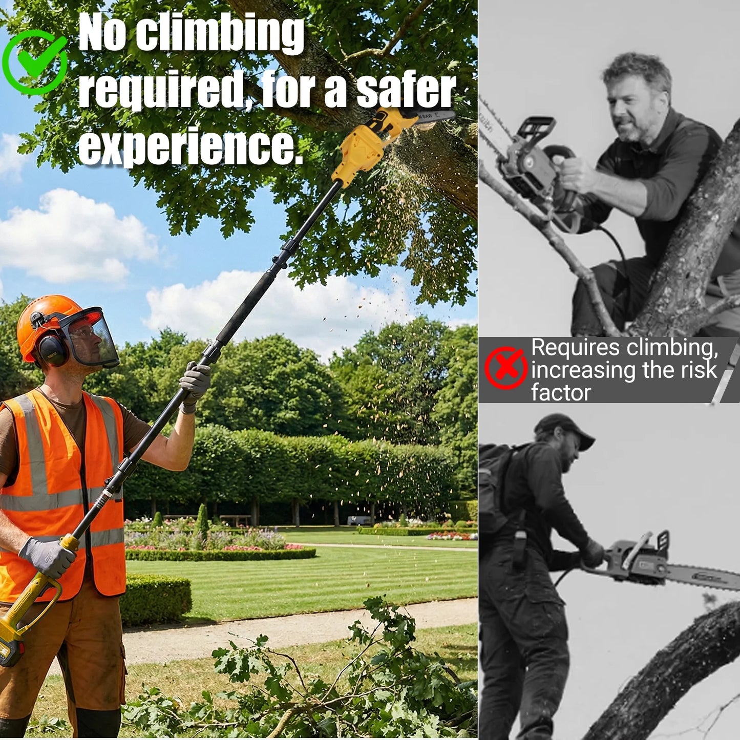 Cordless 2-In-1 Pole Saw With Extension Pole