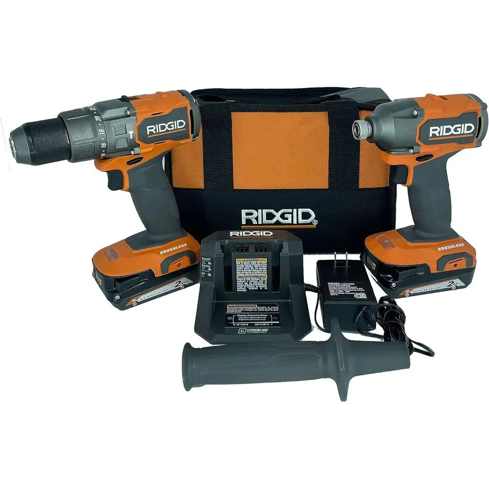 18V Cordless Drill and Impact Driver Kit With 2.0Ah Batteries