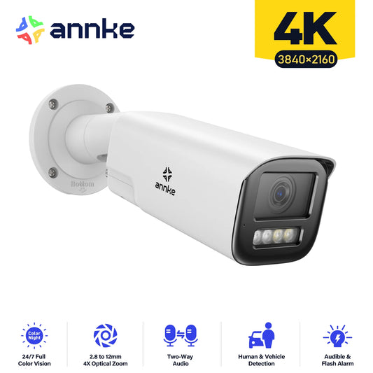 ANNKE 4K Smart Dual Light Varifocal Bullet Network Camera IP67