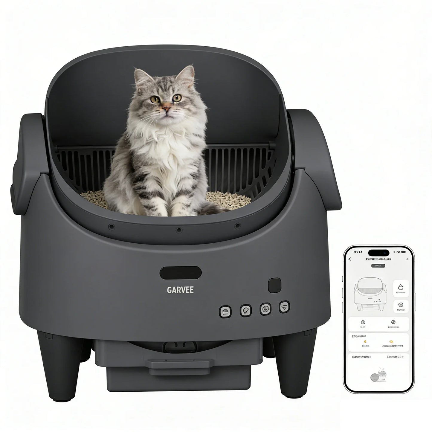 HiMISS Self-Cleaning Smart Litter Box App Controlled Odor-Free