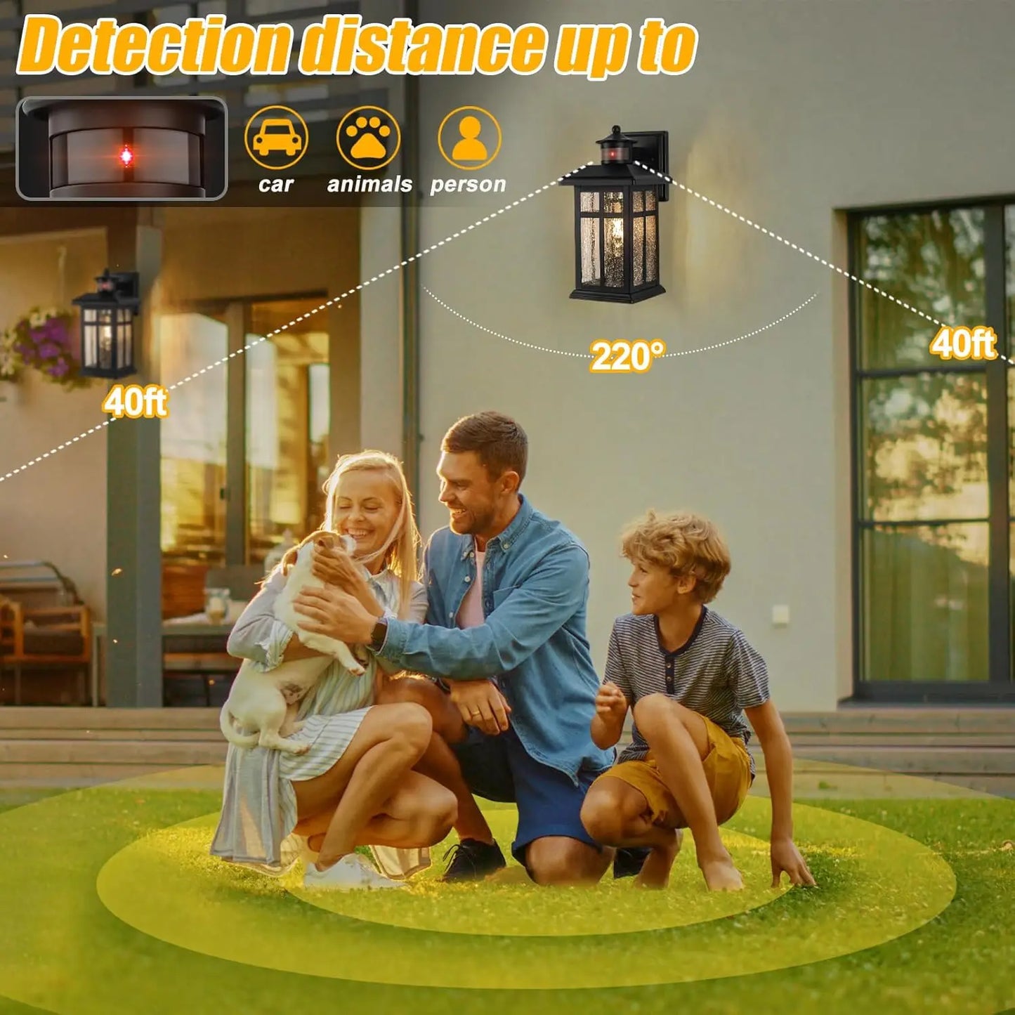 Outdoor Motion Sensor Wall Lights Two Pack Dusk To Dawn