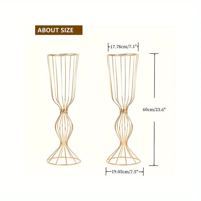 Modern Metal High Vases For Wedding Centerpieces And Home Decor