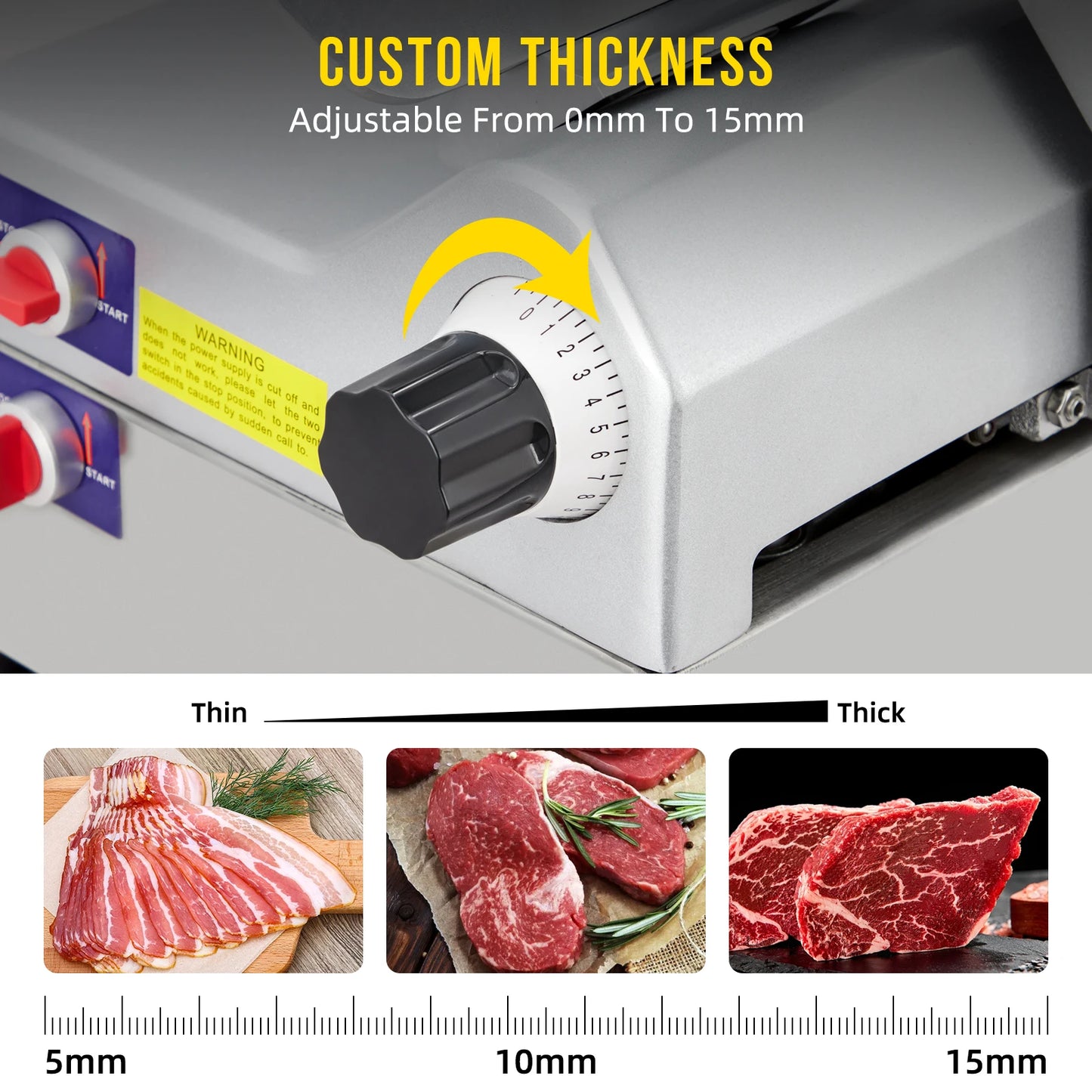 Adoolla Automatic Meat Slicer With Dual 240W and 430W Motors